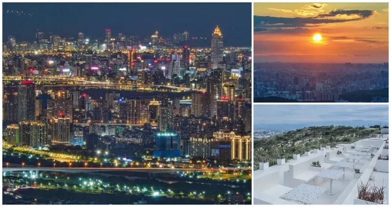 ▲桃園夜景景點7大推薦！虎頭山環保公園270度景觀夜景、夕陽免費先拍 / WalkerLand窩客島整理