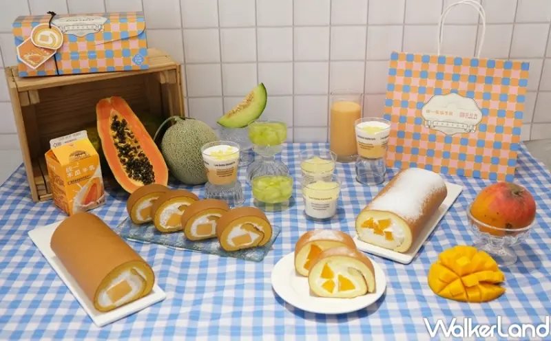 亞尼克木瓜牛乳生乳捲！亞尼克聯名統一木瓜牛乳，木瓜生乳捲 哈密瓜凍5新品。