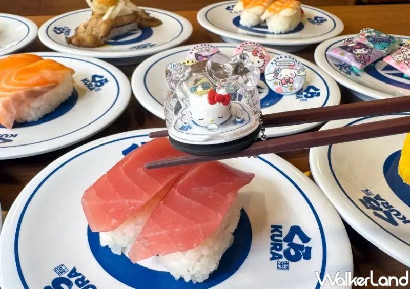 ▲藏壽司X三麗鷗限定扭蛋15款，推出鮮度君趴趴吊飾、角色花火吊飾、角色立體磁鐵 / 藏壽司提供、WalkerLand窩客島整理