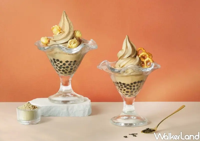 春水堂珍奶霜淇淋升級！春水堂麵茶蜜香紅霜淇淋，春水堂珍珠尬爆米花吃起來。