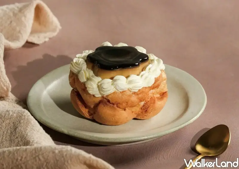 ▲beard papa’s台北雙連概念店「一整顆統一布丁泡芙」限定再加碼一個月/ beard papa’s 提供、WalkerLand窩客島整理