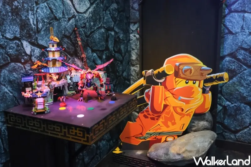 ▲樂高「旋風忍者：猛龍崛起」主題密室逃脫，融合風、火、冰三大忍術元素 / WalkerLand窩客島 張人尹 拍攝