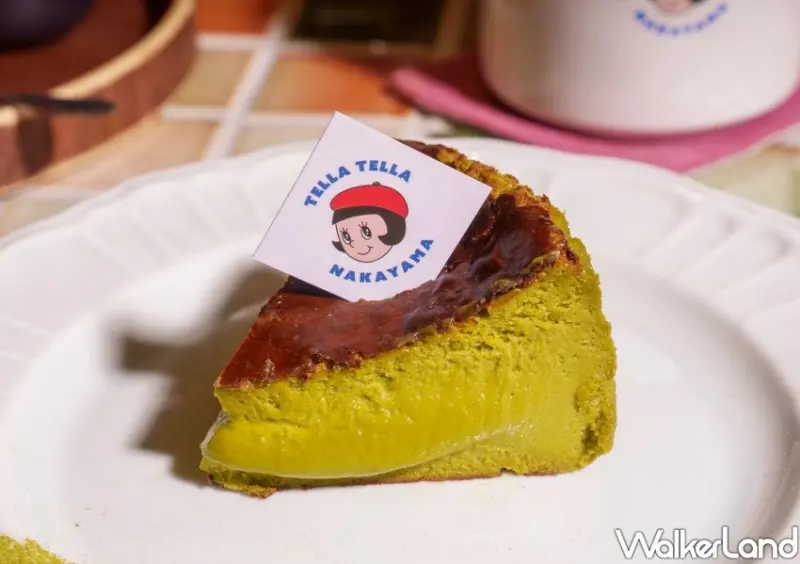▲辻利抹茶巴斯克只在Tella Tella Cafe 台南新店吃得到 / 辻利茶舖 提供、WalkerLand窩客島整理
