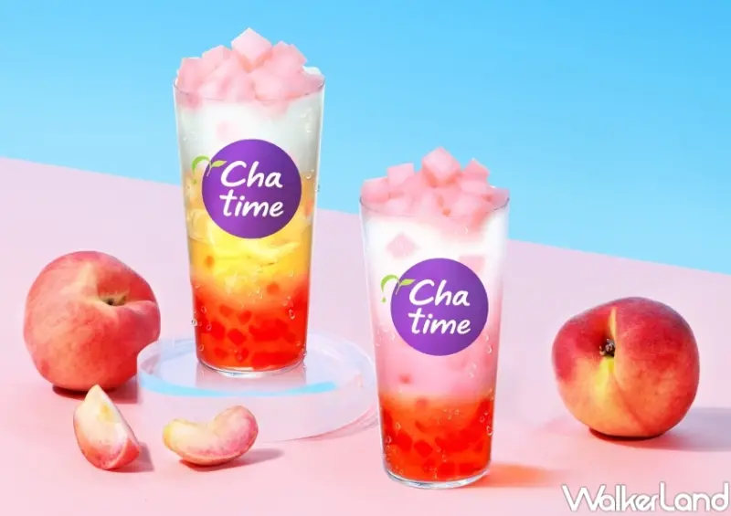 ▲日出茶太新品真蜜桃系列，蜜桃粉粿輕乳茶、蜜桃粉粿乳酸限定開賣 / 日出茶太提供、WalkerLand窩客島整理