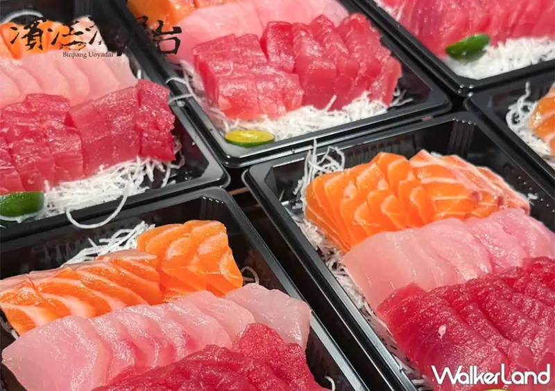 台北生魚片推薦！台北魚市場 濱江漁屋台 一盤只要200元，多種海鮮一次買齊。