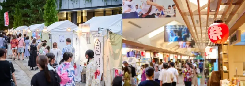 ▲晴空塔廣場將舉辦夏日祭典,人氣店家將設置攤位,販售各種夏祭限定的美食和飲品。