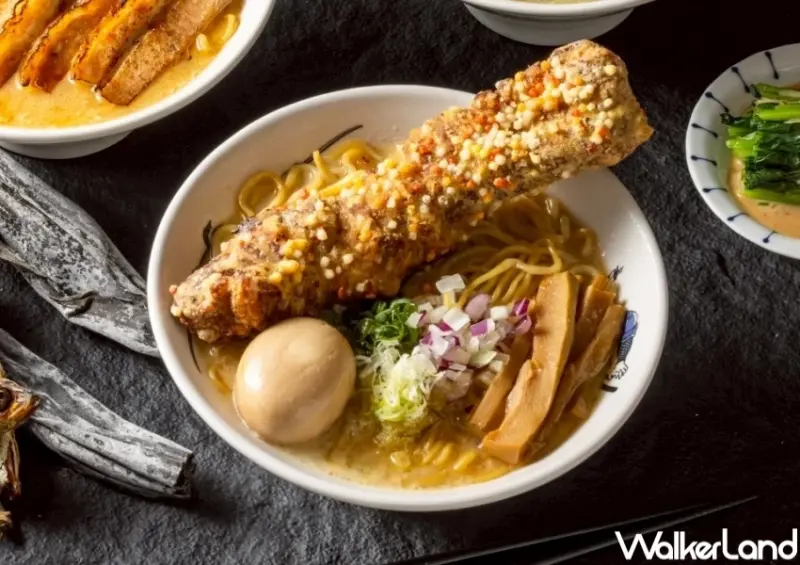 信義區拉麵買一送一！麵屋武藏3天買一送一，Dream Plaza限定豚天一本拉麵必吃。