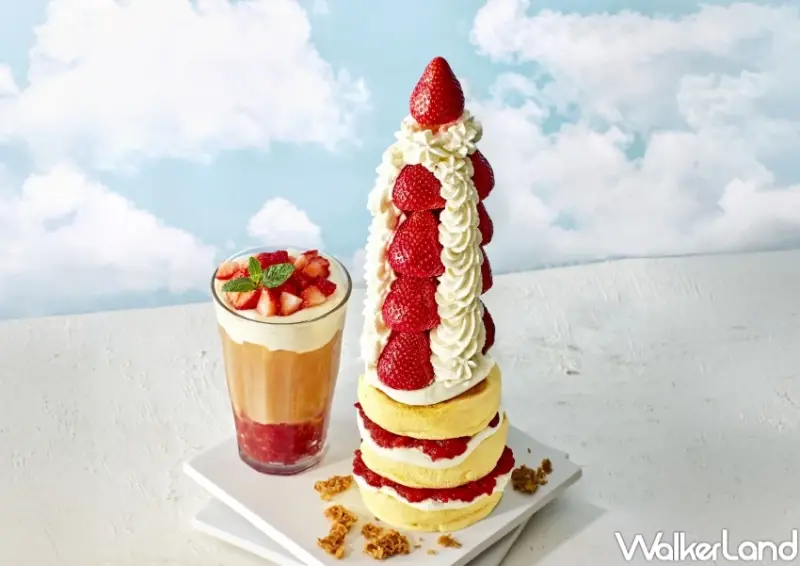 35公分舒芙蕾草莓塔！FLIPPER’S插旗信義區Dream Plaza，台北101造型舒芙蕾草莓塔必吃。