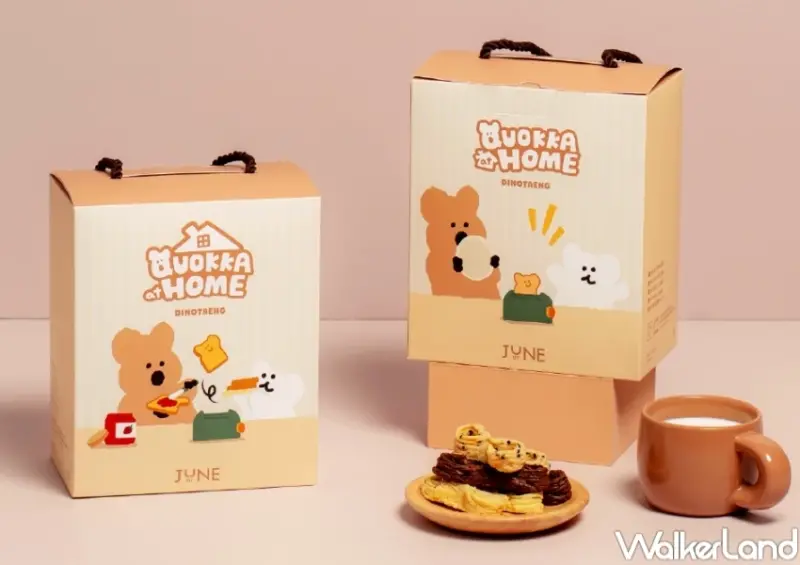 六月初一聯名DINOTAENG！六月初一蛋捲禮盒，免費送QUOKKA、BOBO小卡。