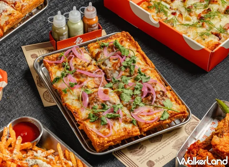 深夜限定！SPC秘密披薩俱樂部攻佔台北深夜，正宗底特律披薩搭配特製沾醬、夜貓必吃。