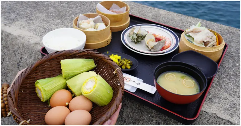 長崎小浜溫泉美食名店！海鮮市場蒸し釜や  用地熱蒸海鮮，一次吃遍海味。