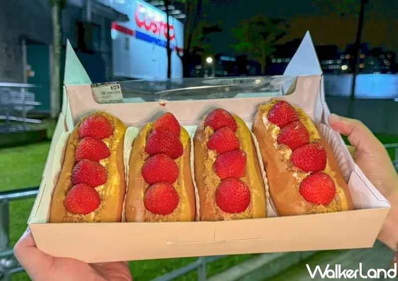 好市多草莓肉鬆潛艇堡！好市多新品草莓尬肉鬆，鹹甜草莓潛艇堡必拍必吃。