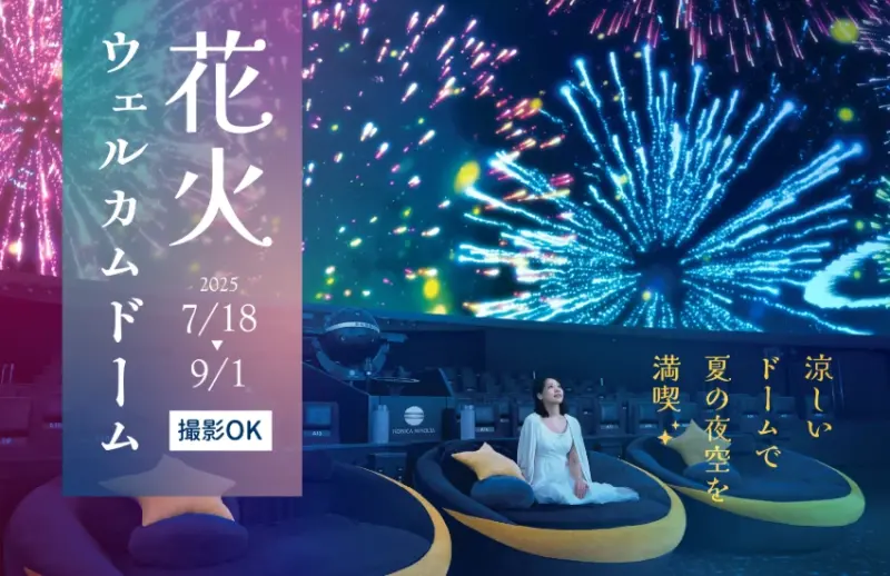 ▲每場天文館節目開始前的5到10分鐘,圓頂內都會播放壯觀的煙火。