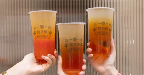 鶴茶樓信義店終於來了！1元鶴頂紅茶歡慶，統一Dream Plaza開喝。