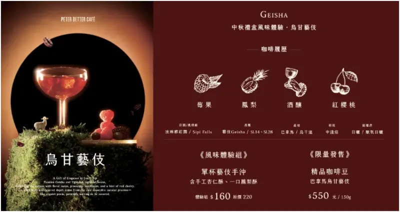 今秋最動人的香氣，就是來自彼得好咖啡的精品藝伎。