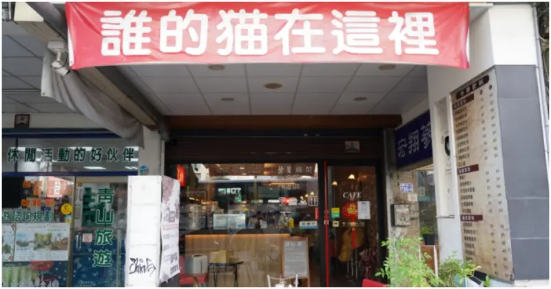 台中火車站貓咪咖啡廳！誰的貓咖啡Say Meow 鄰近日曜天地，兩隻店貓陪你喝咖啡。