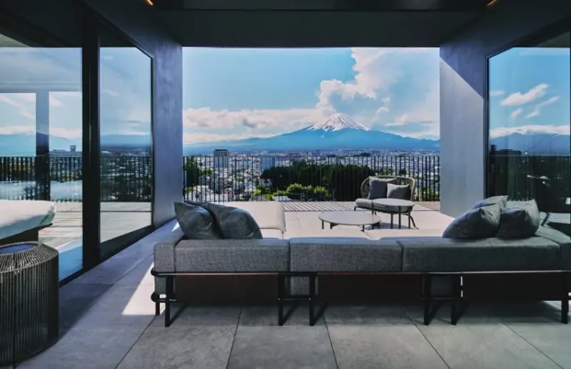 富士山景觀飯店「edit x seven」9月1日開幕，四樓以上保證看得到富士山。