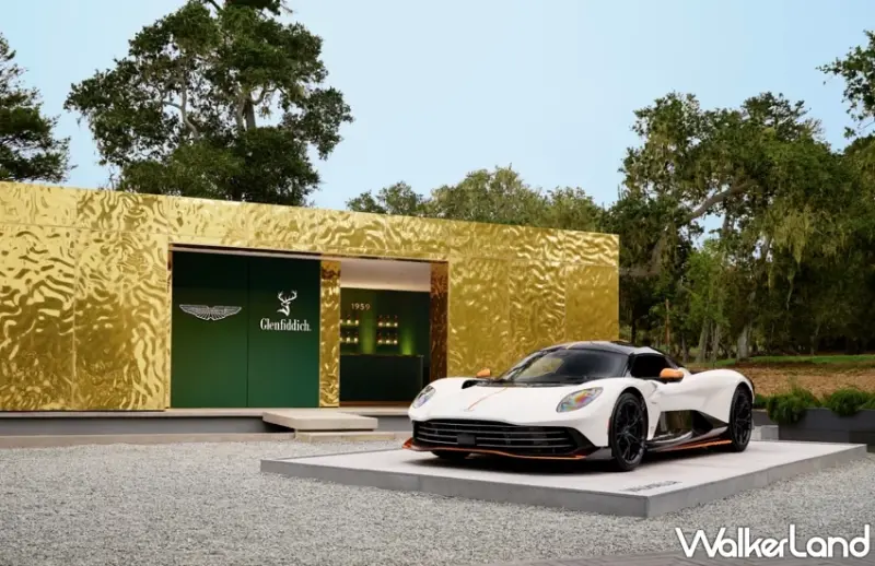 格蘭菲迪聯手Aston Martin揭曉世紀合作！全球限量50瓶1976紀念版威士忌，Monterey Car Week見證超跑與醇釀交織的極致奢華工藝。