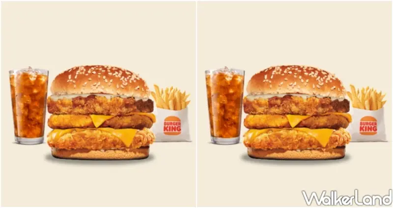 中元普渡就拜漢堡王！超狂「三牲漢堡」三層厚漢堡回歸，只賣32天。