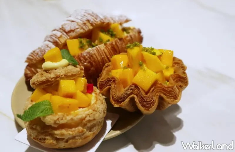 8倍大「霸王雙色可頌」必吃！漢來美食芒果季10款限定甜點、台北高雄同步開賣。