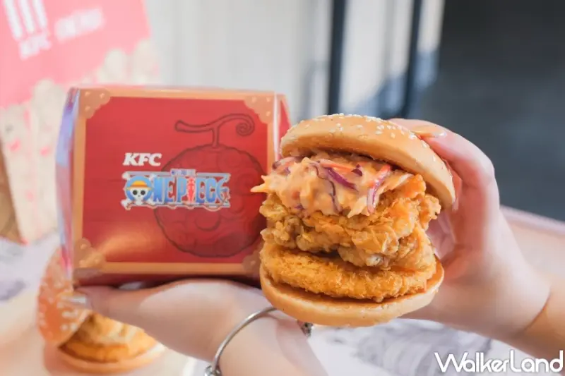 惡魔果實我要吃！肯德基X航海王「惡魔果實咔啦海陸堡」，航海王藏寶箱漢堡盒必拍。