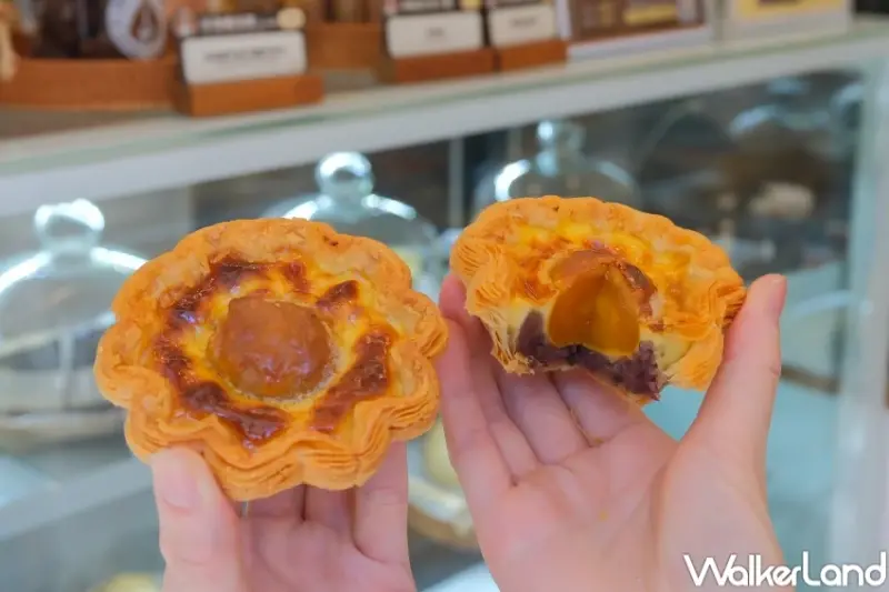 蛋黃酥變蛋塔！貪吃狗甜點「紅豆鹹蛋黃千層蛋塔」，中秋節蛋塔限定開賣。