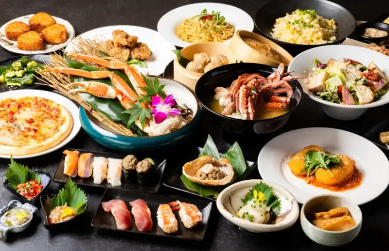 入秋東京螃蟹吃到飽「蟹一心」新開幕，離品川站2分鐘可抵，小孩來只要半價根本佛心。