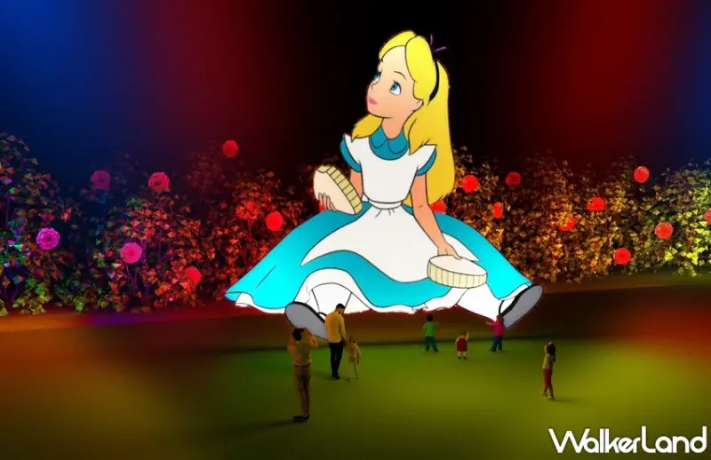 2025嘉義市光織影舞攜手迪士尼「愛麗絲夢遊仙境」！打造9米高巨型愛麗絲 30米沉浸式隧道。