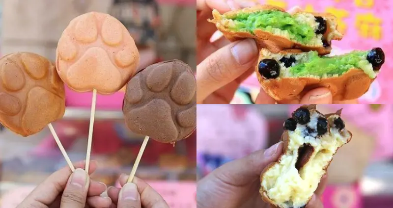 台南 安平區 注意，熊掌出沒！！萌萌熊掌雞蛋糕，乳酪起司好牽絲啊～『柯吉Bar鮮奶脆皮雞蛋糕』下午茶小點心