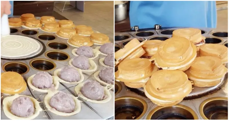 【高雄武廟】二舅仔の車輪餅。餡料滿到爆漿 在地人最愛銅板美食