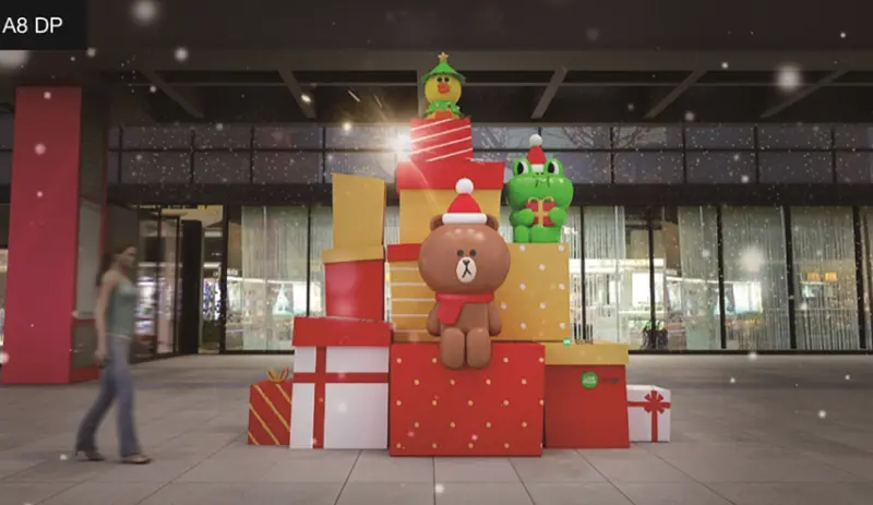 新光三越耶誕打卡「LINE FRIENDS」/ 新光三越提供