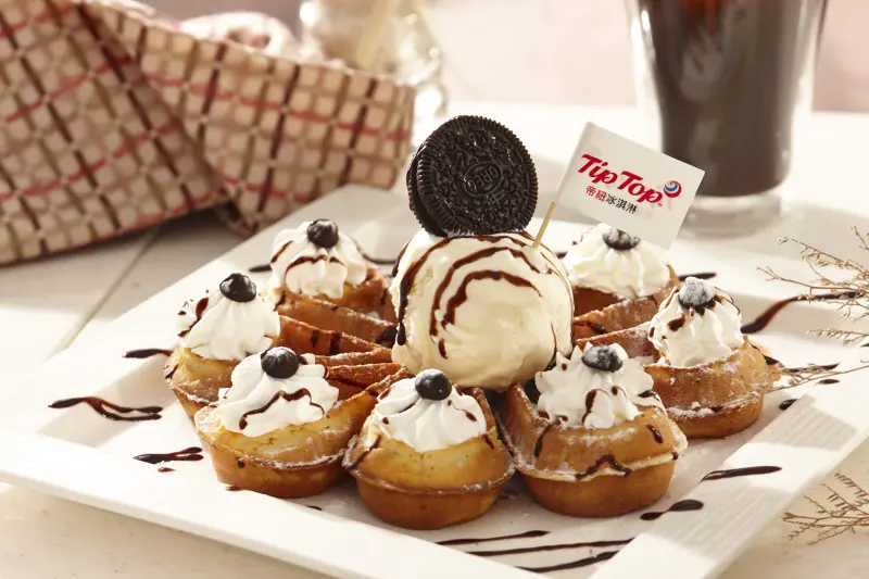 【Tip Top純淨x天然午茶小時光】No.5 café人氣藍帶鬆餅新吃法！期間限定免費升級Tip Top冰淇淋！