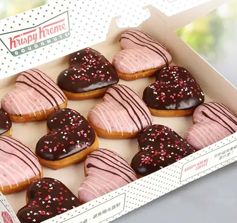 一起分享甜蜜！Krispy Kreme 限量心型甜甜圈，陪你度過浪漫情人節！