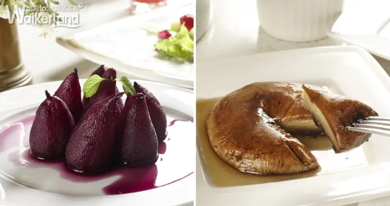 果然匯 紅酒洋梨燴蘋果 鐵板波特菇