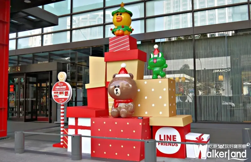 新光三越信義新天地 LINE FRIENDS耶誕打卡裝置 / WalkerLand窩客島提供
