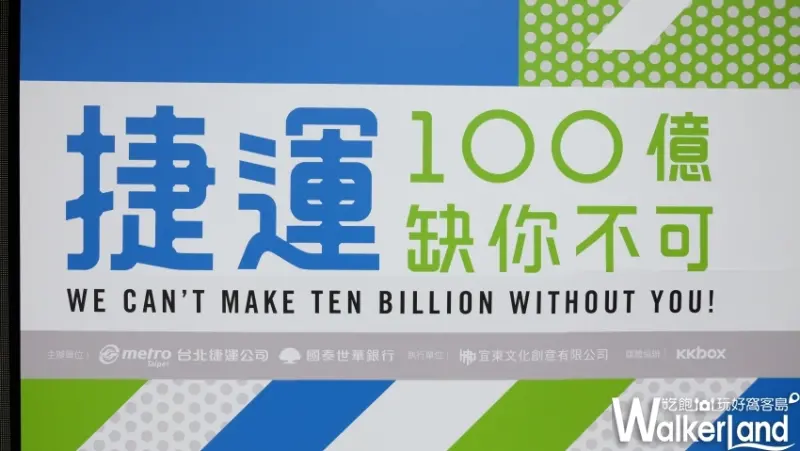 北捷100億人次活動/ WalkerLand窩客島提供