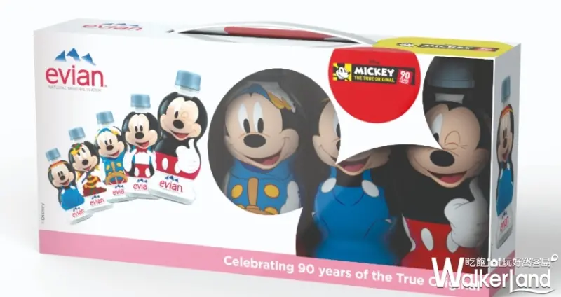 evian米奇90週年限定造型礦泉水 / WalkerLand窩客島提供