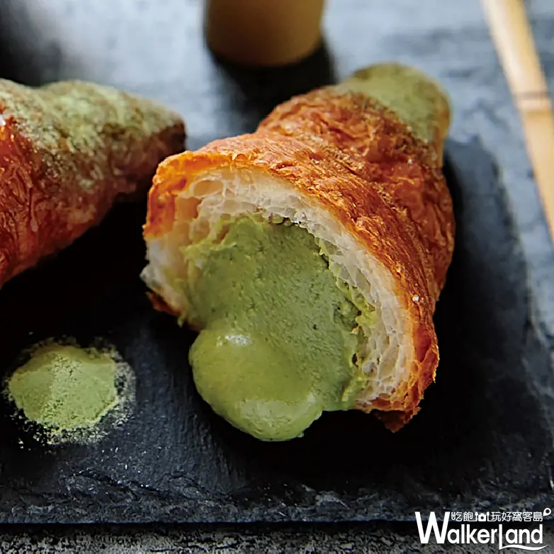 攻佔抹茶控的心！殿堂級可頌「八月堂」3/16插旗台北京站，獨家限定「爆漿抹茶可頌」初登場。