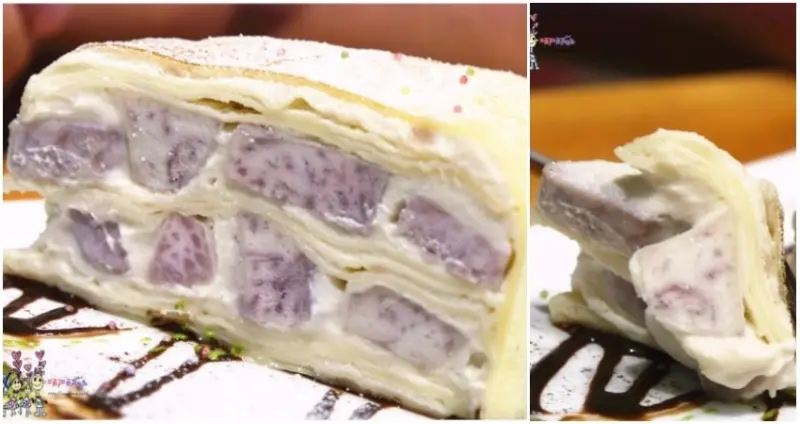 【桃園美食】魔法氛子~中原夜市CP值超高甜點店。芒果和芋頭多到快要滿出來了!