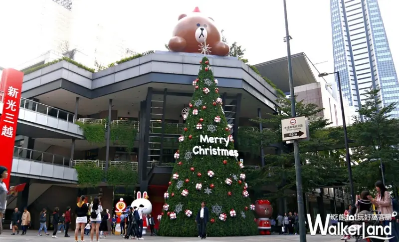新光三越信義新天地 LINE FRIENDS耶誕打卡裝置 / WalkerLand窩客島提供