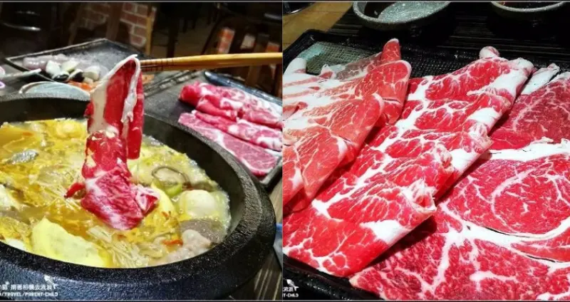 【新竹】滿溢No.2石頭火鍋、韓式燒肉吧，火鍋、燒肉、酒吧、手打麵應有盡有，比手掌還大的招牌私藏牛，好吃到讓你嫑嫑滴，有機蔬菜、綜合海鮮、麻油拌炒，滿溢石頭麻辣火鍋吃了會嘦嘦這一味