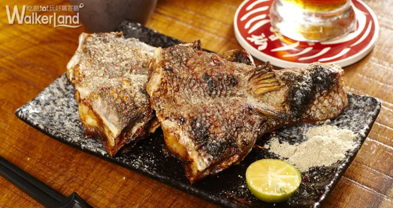 嚐私 烤魚下巴外皮金黃酥脆保有肉質鮮嫩口感