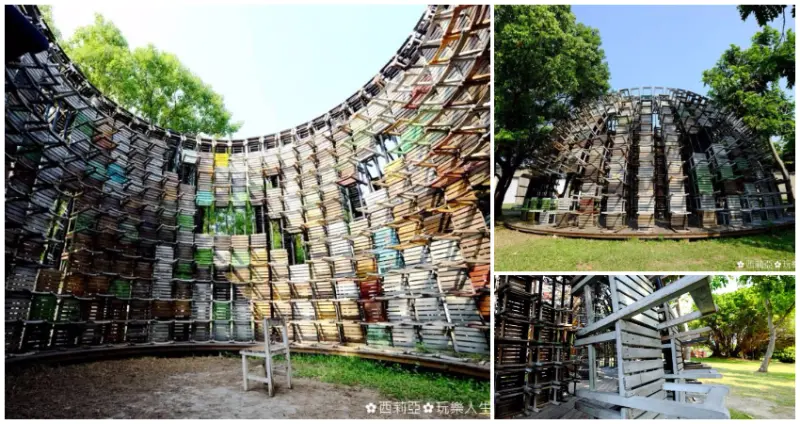 【高雄。鹽埕區】人氣網美景點！是啊～讓我們一起坐上回憶時光機回到小時候，好好感受『椅子樂譜』裝置藝術所帶給大家從前的校園記憶吧！