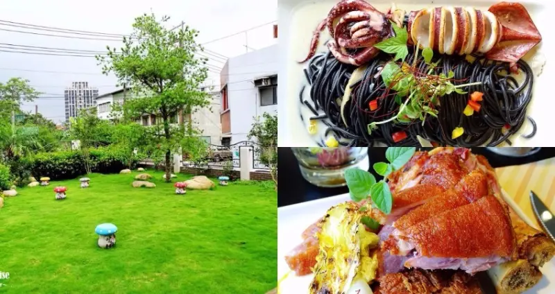 【桃園美食】龍潭寵物友善餐廳-邦妮義饗世界，美味義式料理，適合聚餐，花牆、庭園、餐點都好拍！