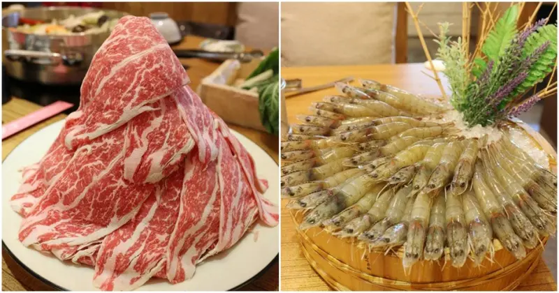 婧Shabu建國店．20盎司去骨牛小排+40尾白蝦．松江南京精緻火鍋．肉控及海鮮蝦子控必吃．重慶綠麻辣鍋超特別． 