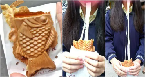 新竹│賀甲鯛魚燒☞魚肚藏著超長濃郁起司/雙倍起司牽絲牽個沒完/紅豆.巧克力.棉花糖.紫米桂圓等10種口味/近巨城