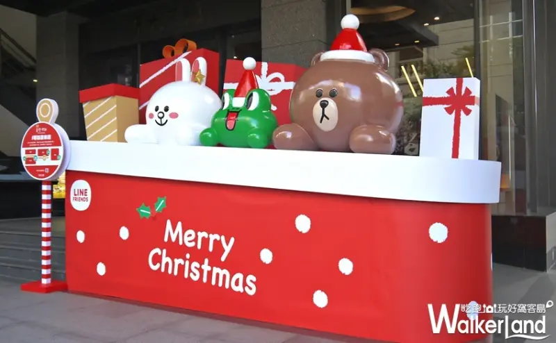 新光三越信義新天地 LINE FRIENDS耶誕打卡裝置 / WalkerLand窩客島提供
