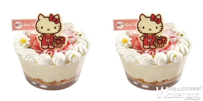 85˚C Hello Kitty 蛋糕 布丁奶茶 / WalkerLand窩客島提供