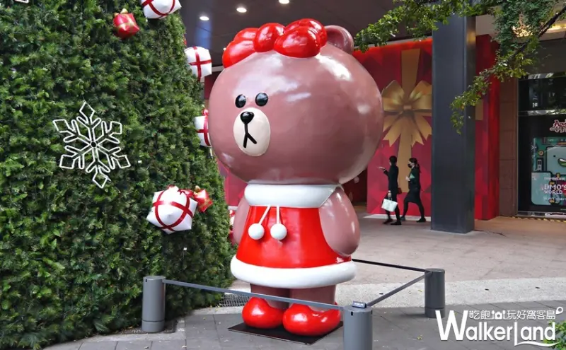 新光三越信義新天地 LINE FRIENDS耶誕打卡裝置 / WalkerLand窩客島提供